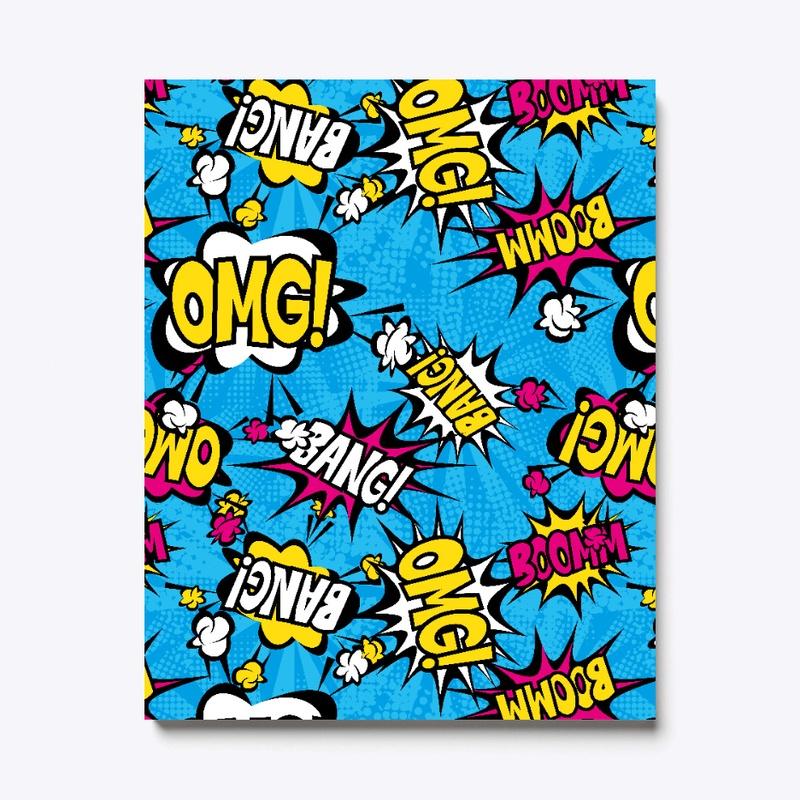 Cartoon Retro Explosion Seamless Pattern